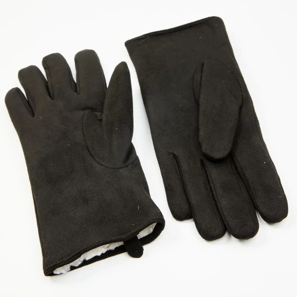 IDYLLWIND HALEY CROSS ARROW GLOVES Faux Suede Gloves w/ White Embroidered Arrows